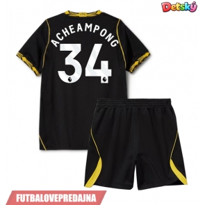 Lacne Dětský Futbalové dres Chelsea Josh Acheampong #34 2026-27 Krátky Rukáv - Preč (+ trenírky)